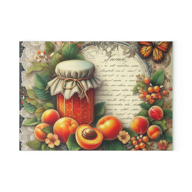 Fruit Jam Jelly Preserves Glass Cutting Board, Rustic Kitchen Decor, Gift for Home Cooks, Unique Housewarming Present