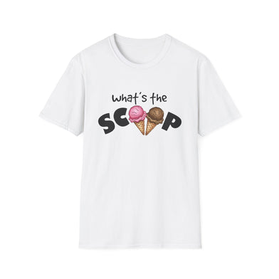 NEW Double Sided Tshirt Ice Cream Whats The Scoop There It Is Ladies Tee