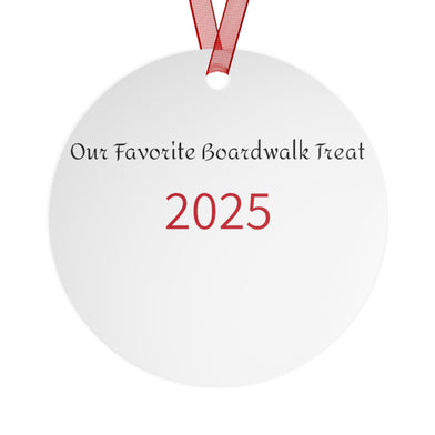 Personalized Wildwood NJ Curley's Boardwalk Fries Metal Christmas Tree Ornament