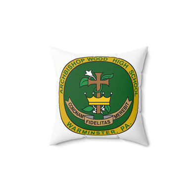 Archbishop Wood High School Crest Pillow, School Spirit Decor, Gift for Graduates, alumni, students, Double sided pillow, Room Decor