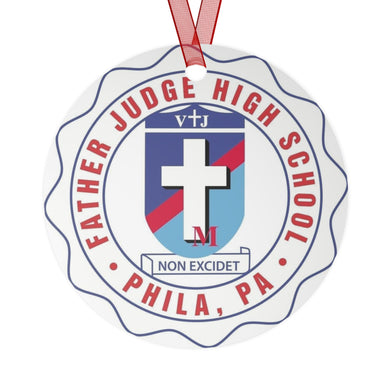 Personalized Father Judge High School Metal Christmas Tree Ornament