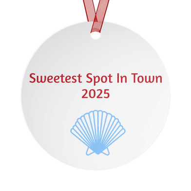 Personalized Wildwood NJ Vintage Douglass Fudge Metal Christmas Tree Ornament