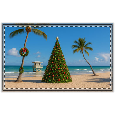 Beach Lovin Christmas Polyester Doormat, Hawaii, Florida, California, Bahamas
