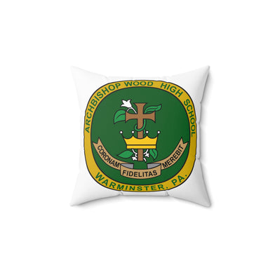 Archbishop Wood High School Crest Pillow, School Spirit Decor, Gift for Graduates, alumni, students, Double sided pillow, Room Decor