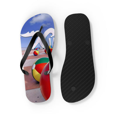Colorful Wildwood NJ Beach Flip Flops, pool sandals, slip on shoes
