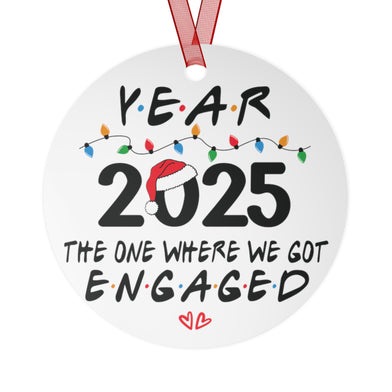Personalized Engagement Ornament, Custom Metal Christmas Decoration, Holiday Gift for Newly Engaged, 2025 Engagement Keepsake, Festive [...]