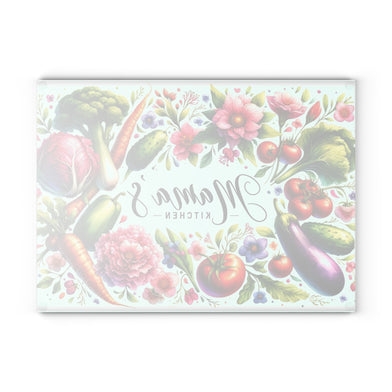 Charming Floral Glass Mamas Kitchen Cutting Board 11X15, Glass Cutting Board