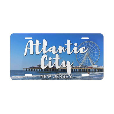 Atlantic City NJ New Jersey Vanity Plate, Custom Car Decor, Unique Gift for Travelers, Wall Decor, Beach House Addition